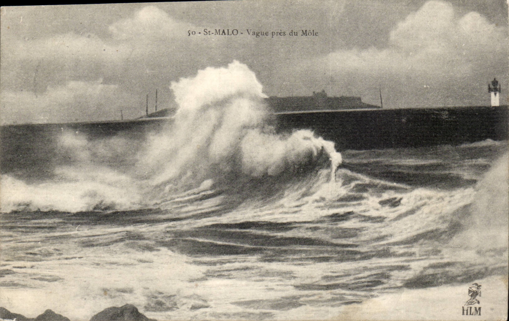 St-Malo - Vague près du Môle — H. Le MailloL, éditeur, n°50