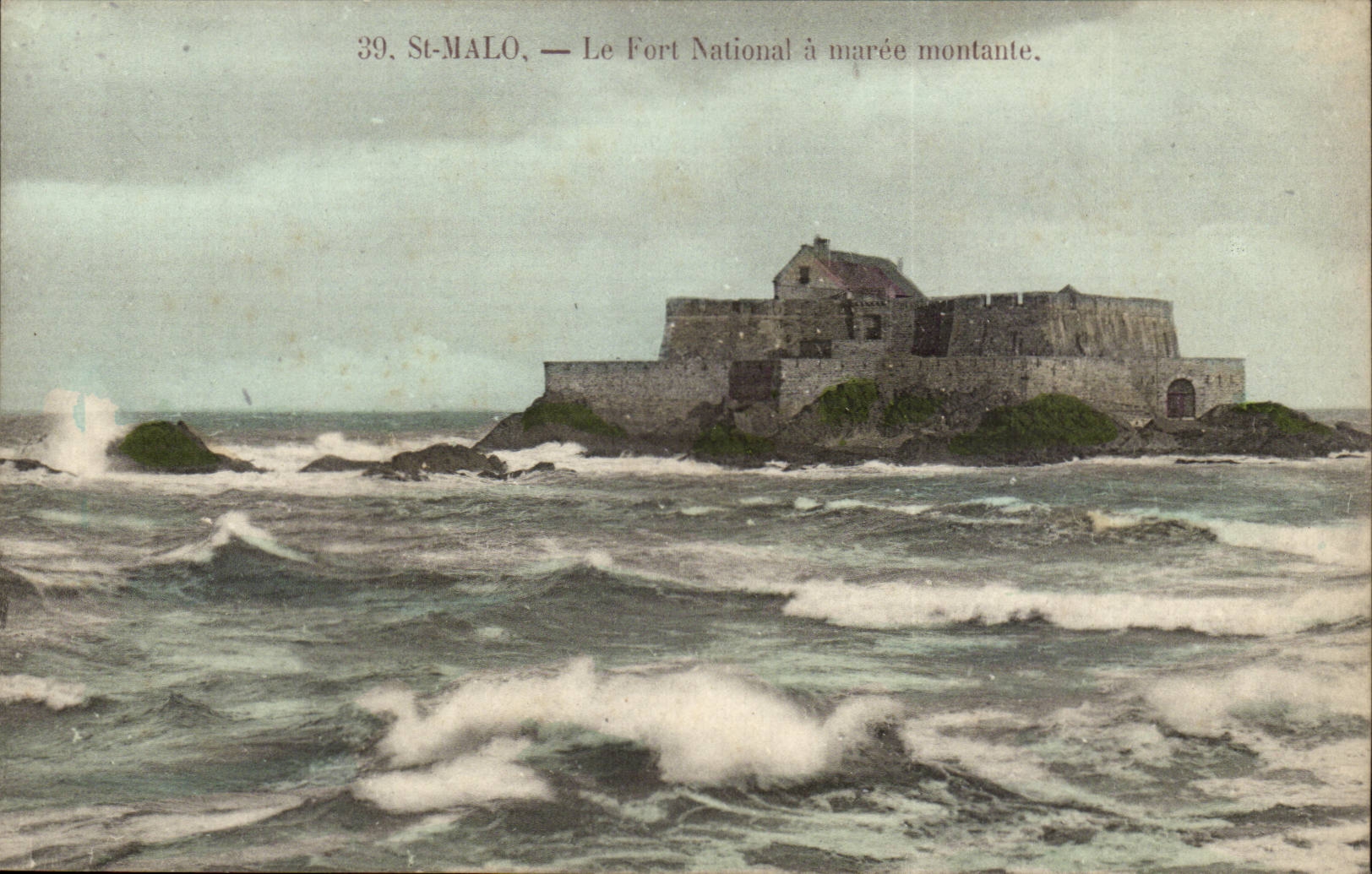 St-Malo — Le Fort National à marée montante — n°39
