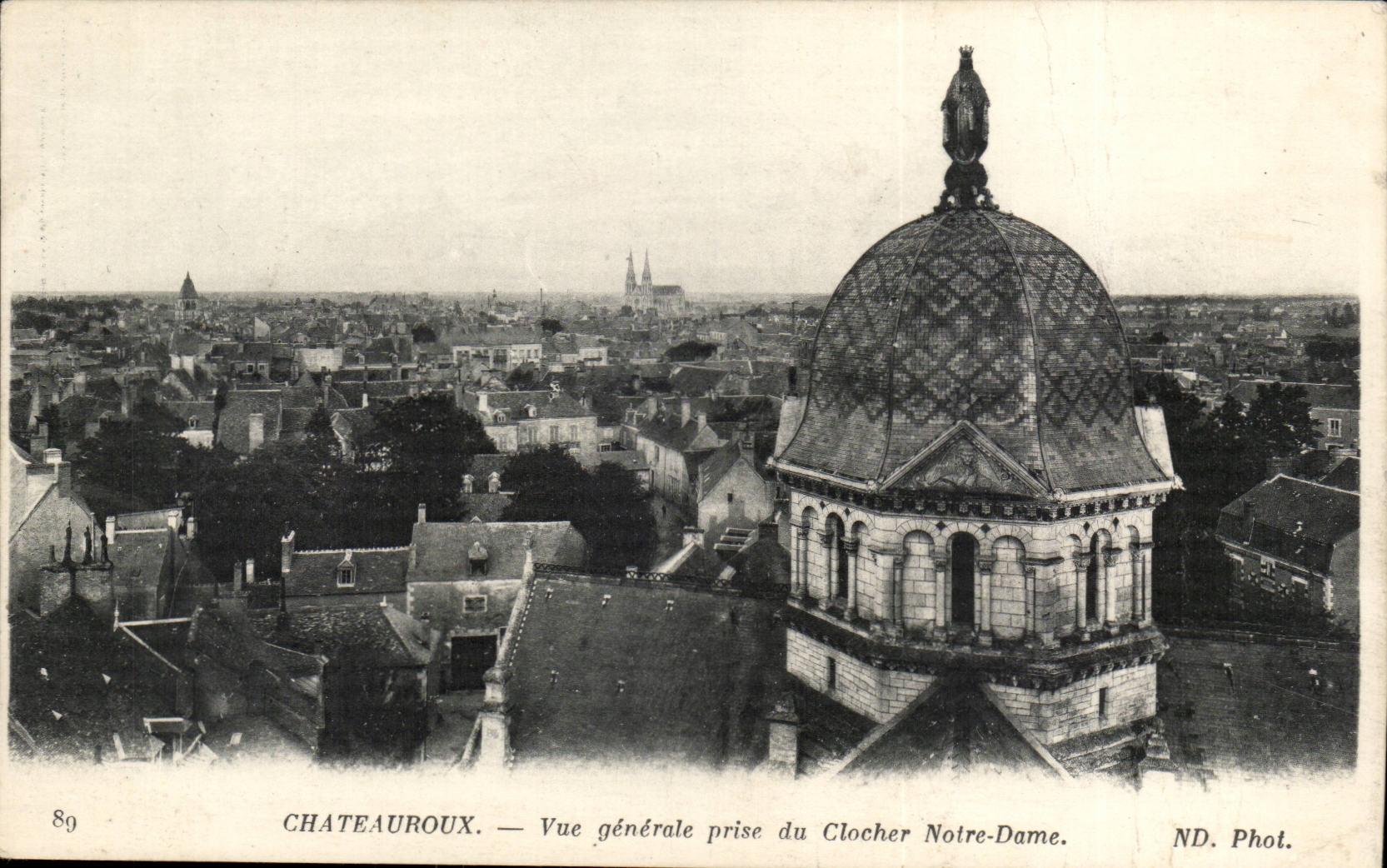 Chateauroux CPA vue generale prise du clocher Notre DAme