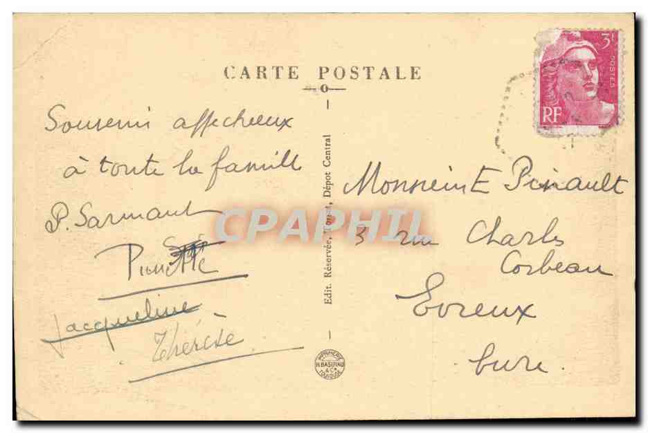Fontgombault CPA Petit seminaire l'abbaye — Rückseite