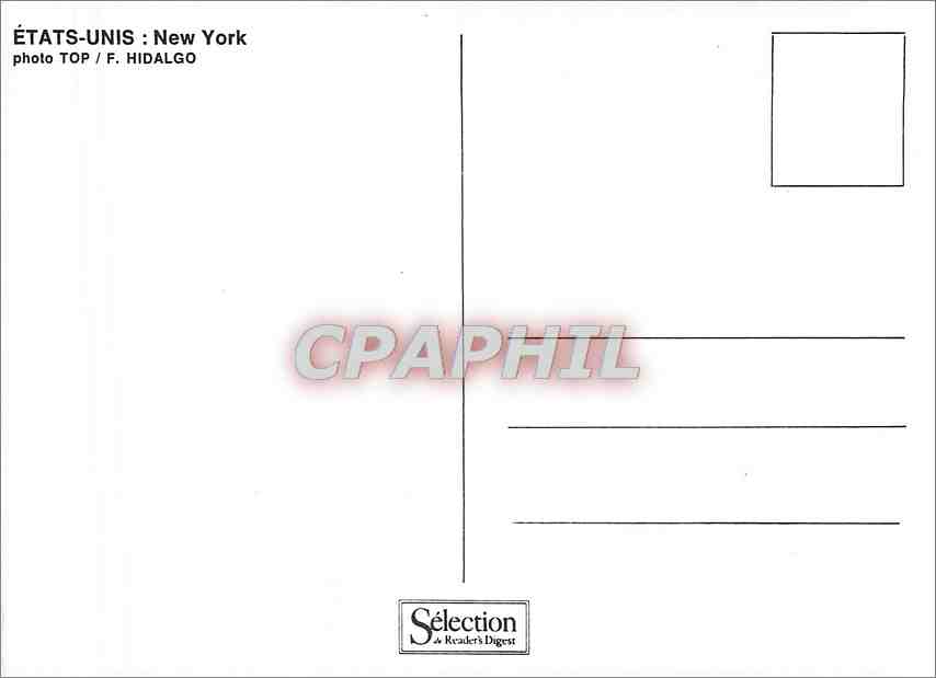 CPM Etats Unis New York  — Rückseite