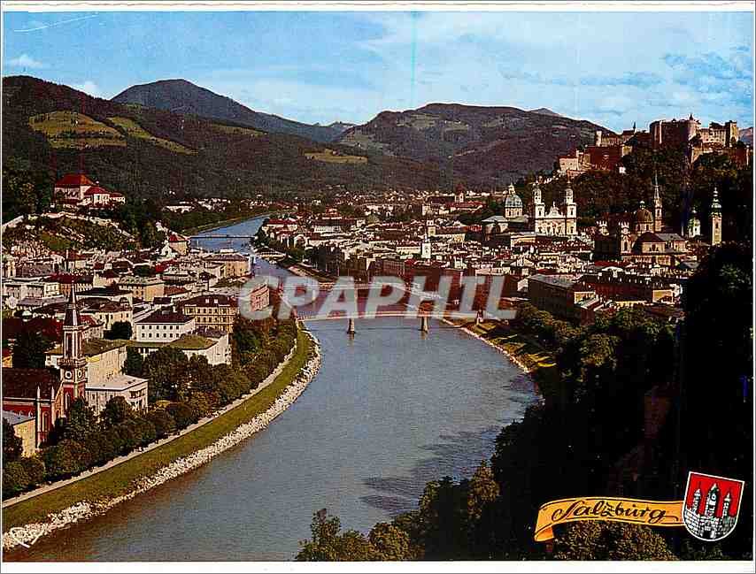 CPM Salzburg die Festspielstadt Altstadt mit Salzach Und HohenSalzburg 