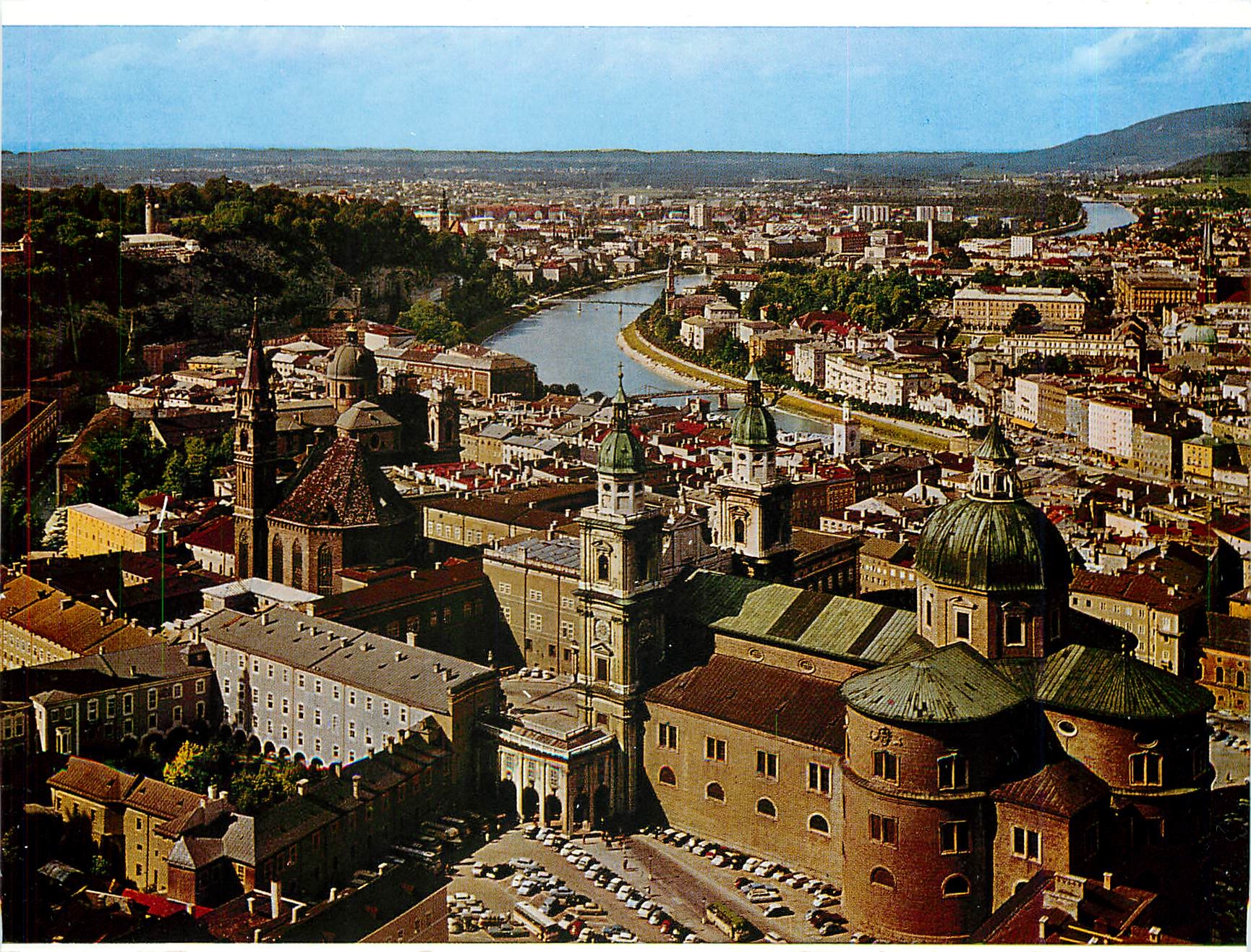 CPM Salzburg die Festspielstadt Blick von der Burg 