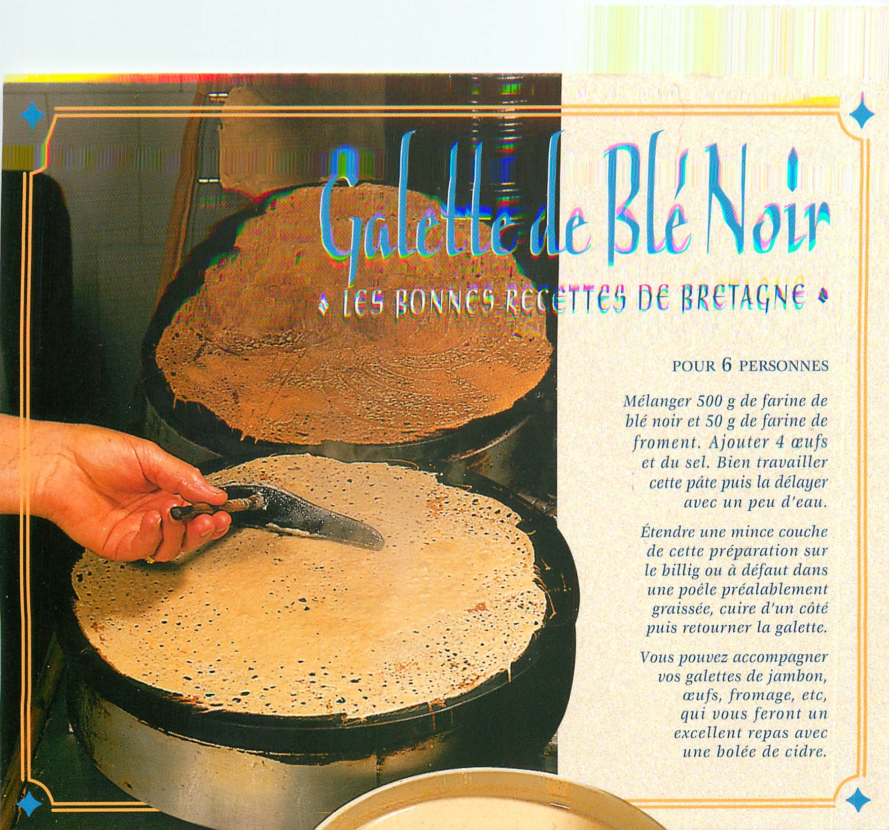 CPA Galette de Ble Noir Les Bonnes Recettes de Bretagne 