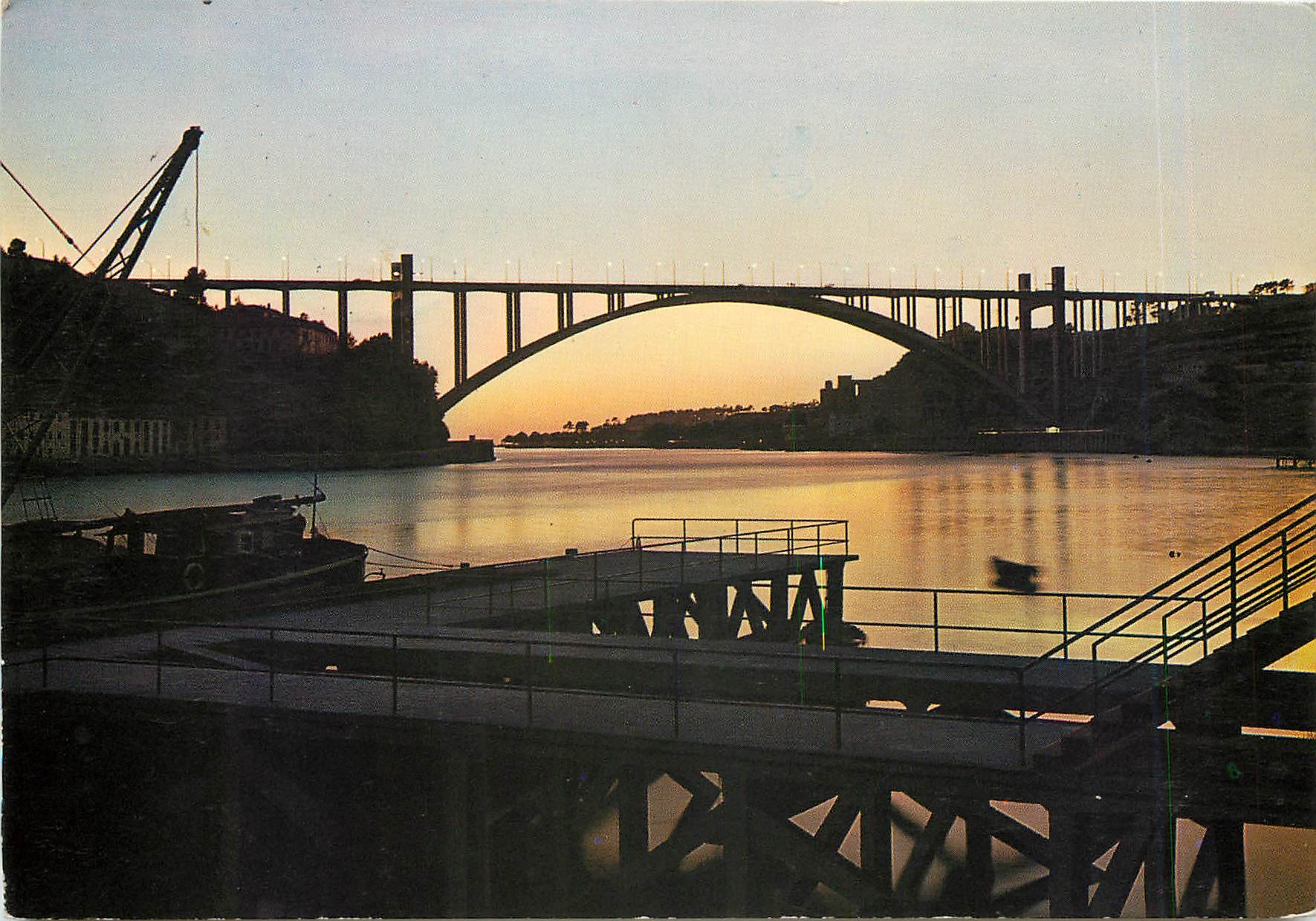 CPA Porto Portugal Ponte de Arrabida Entardecer 