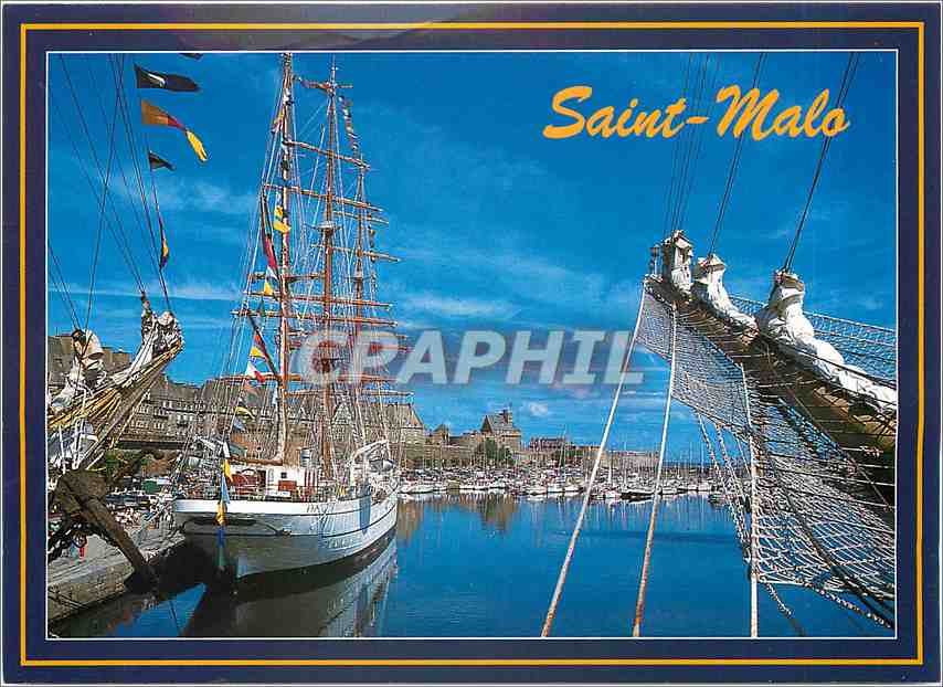 CPA La Cote d'Emeraude Saint Malo Cite Corsaire Ille et Vilaine Escale de Grands voiliers 