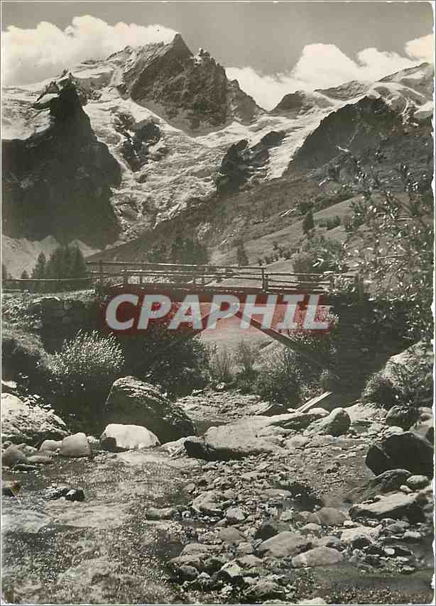 Pont de Clos-Raffin et la Meije — La Grave-en-Oisans — Éditeur : Meije-Photo