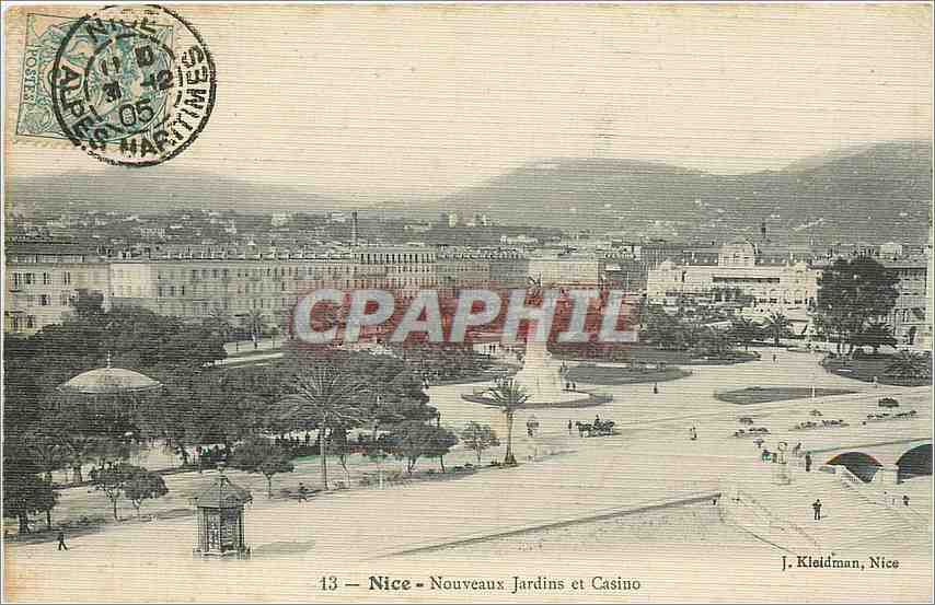 Nice - Nouveaux Jardins et Casino — J. Kleidman, Nice, n°13