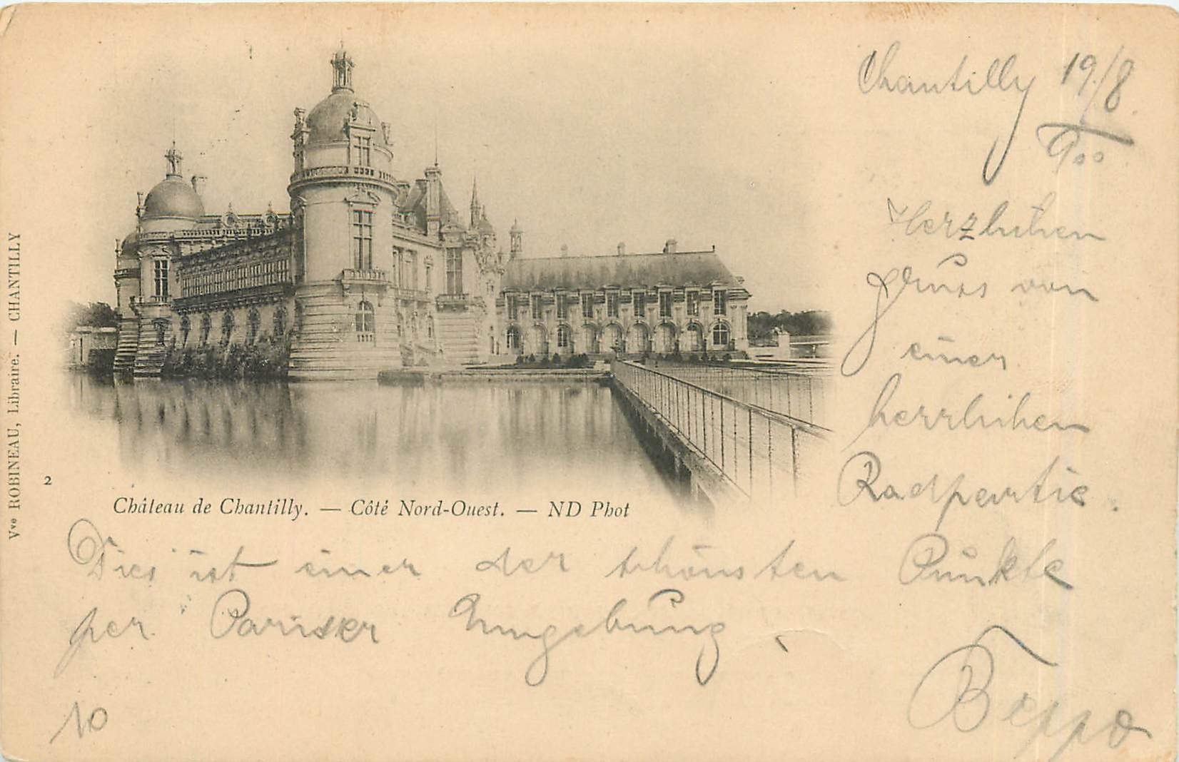 CPA Chateau de Chantilly Cote Nord Ouest 