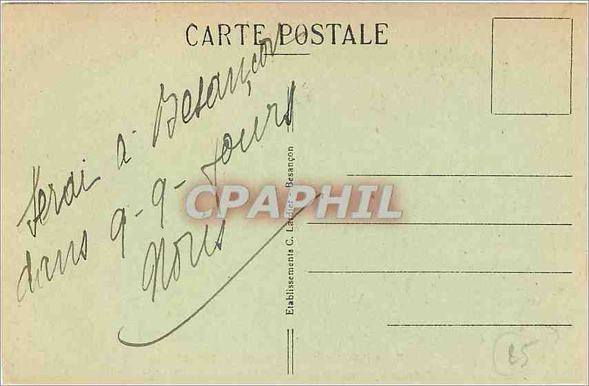 CPA Sites Pittoresque de France Comte Glaciere de Chaux les Passavant Doubs  — Verso