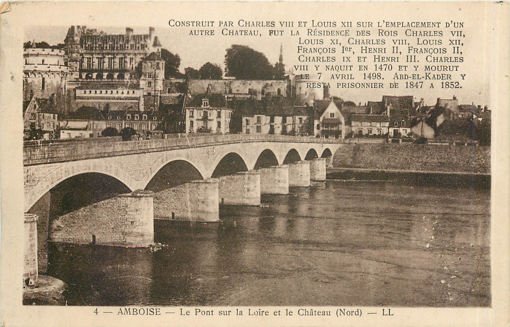 CPA Amboise Le Pont sur la Loire et le Chateau Nord 
