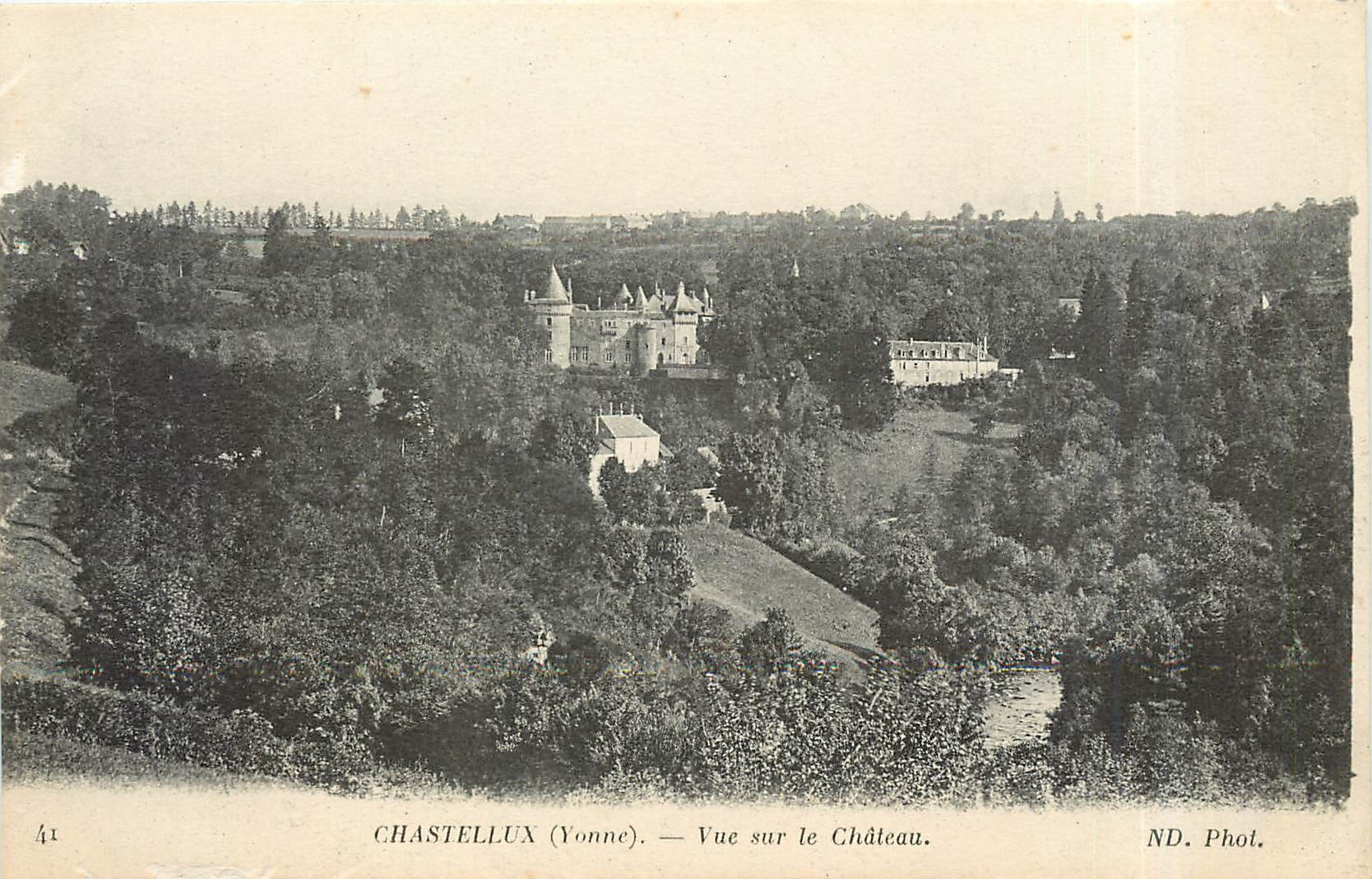CPA Chastellun Yonne Vue sur le Chateau 