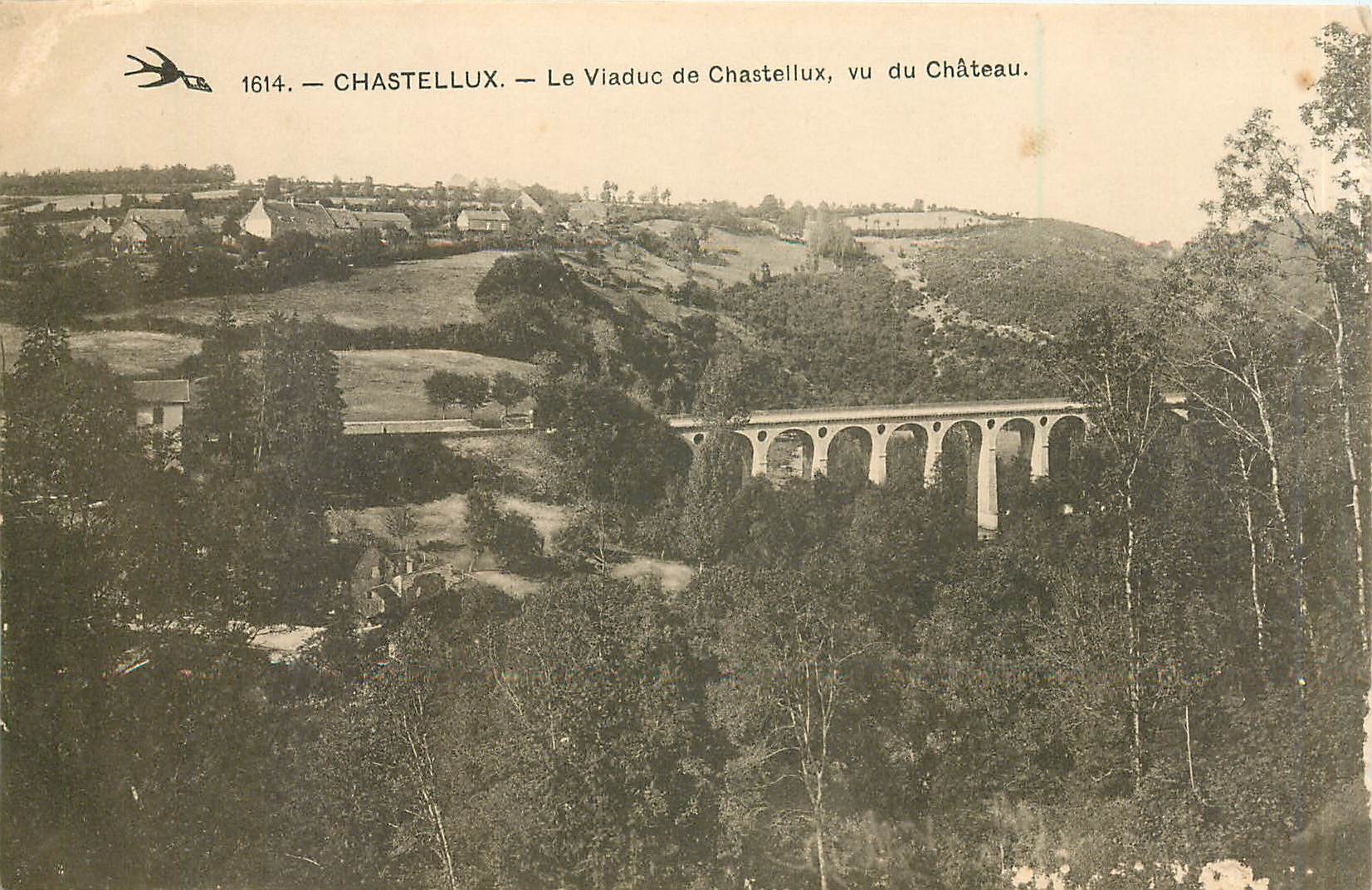 CPA Chastellux Le Viaduc de Chastellux vu du Chateau 