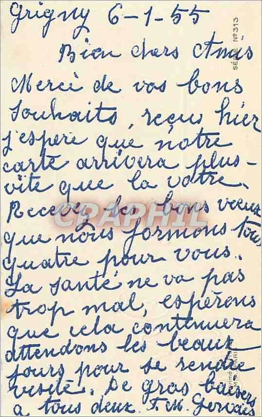 CPA Bonne Annee  — Verso