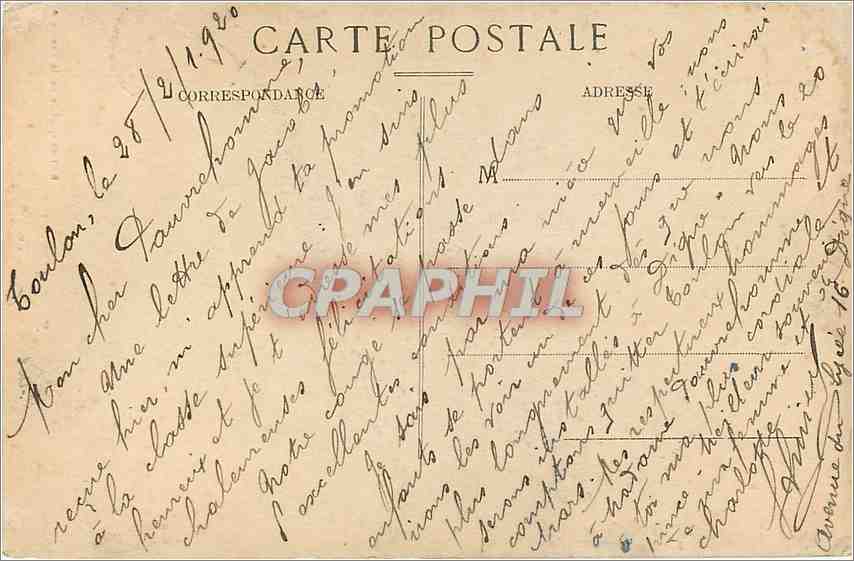 CPA Marseille ND de la Garde Porche de la Basilique  — Rückseite