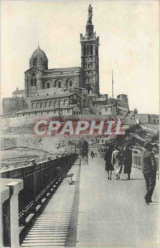 CPA Marseille Notre Dame de la Garde Notre Dame de la Gardes church 