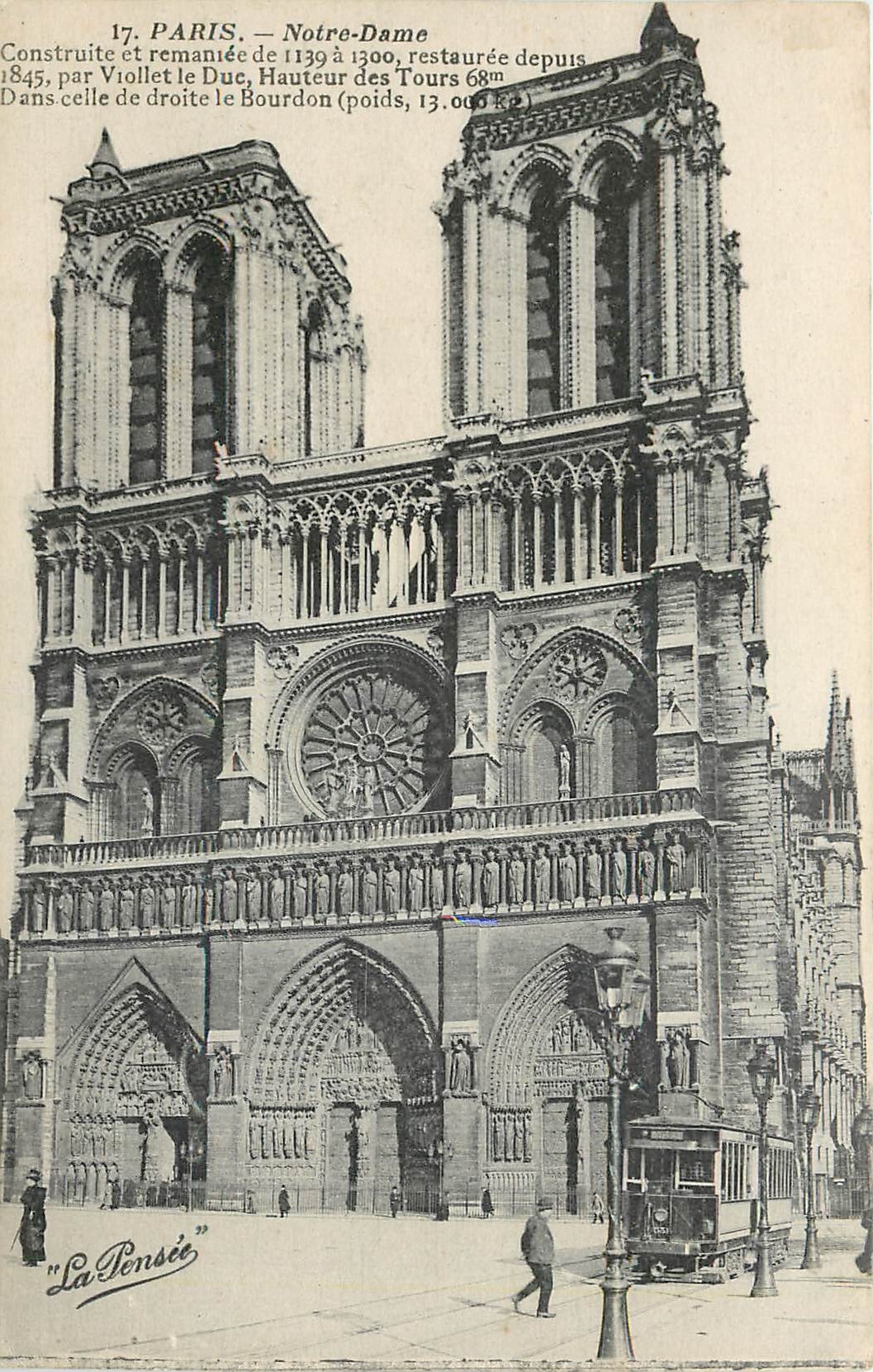 CPA Paris Notre Dame Tramway