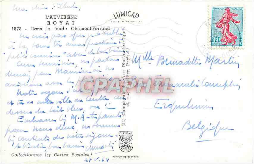 Vue aérienne de Clermont-Ferrand — éditeur IRIS — Rückseite