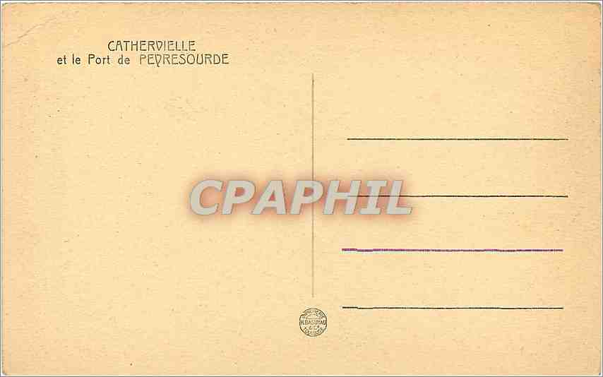 Cathervielle et le Port de Pepresourde — CPA PHIL — Rückseite