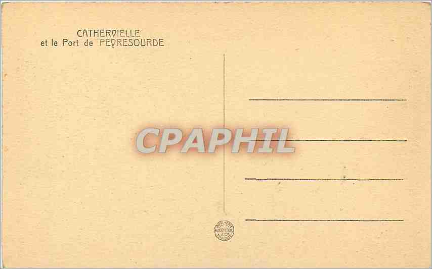 CPA Cathervielle et le Port de Pevresourde  — Rückseite