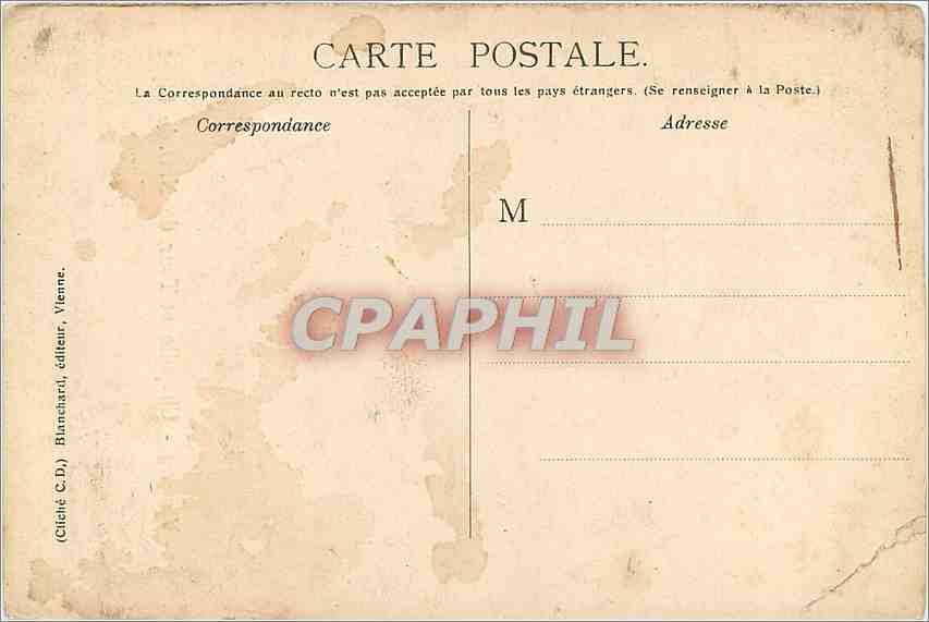 CPA Vienne Chapelle et Tour de ND de Pipet  — Rückseite
