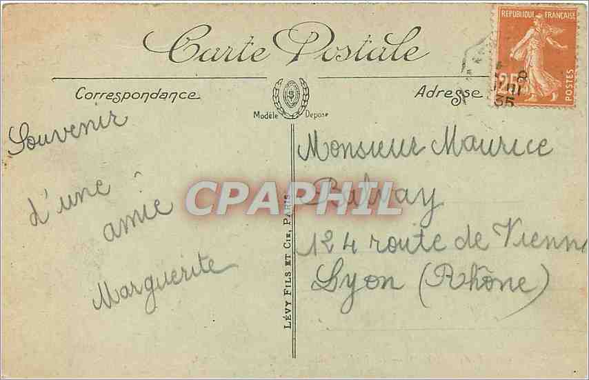 CPA Saint Chamond Le Jardin Public et le Monument Carnot  — Back