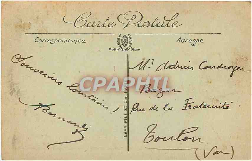 CPA Saint Germain en Laye Le Chateau ou fut presente le traite de Paix aux plenipolentiaires autrich — Verso