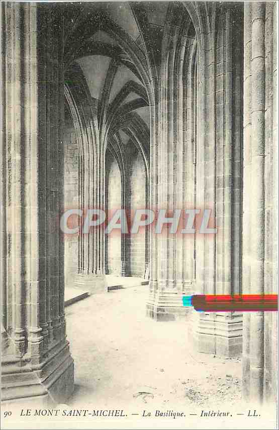 CPA Le Mont Saint Michel La Basilique Interieur 