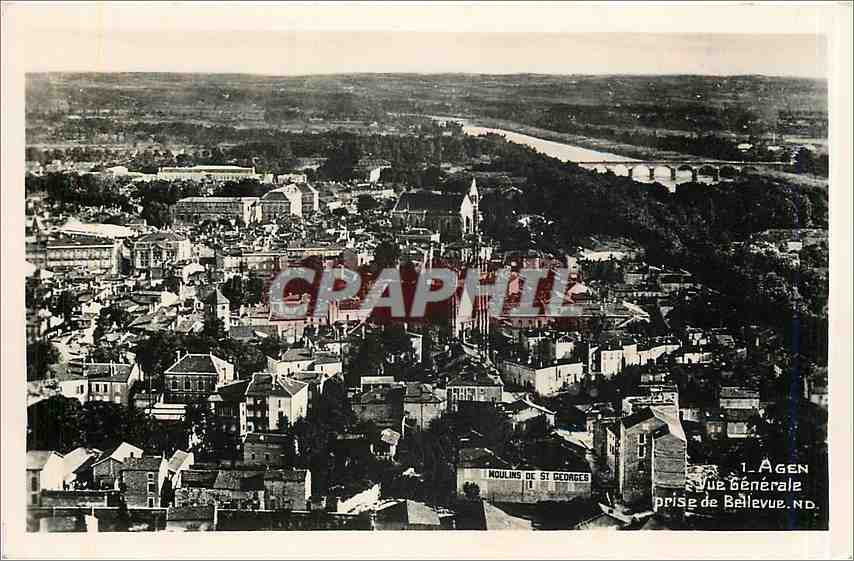 CPA Agen Vue Generale prise de Belleve 