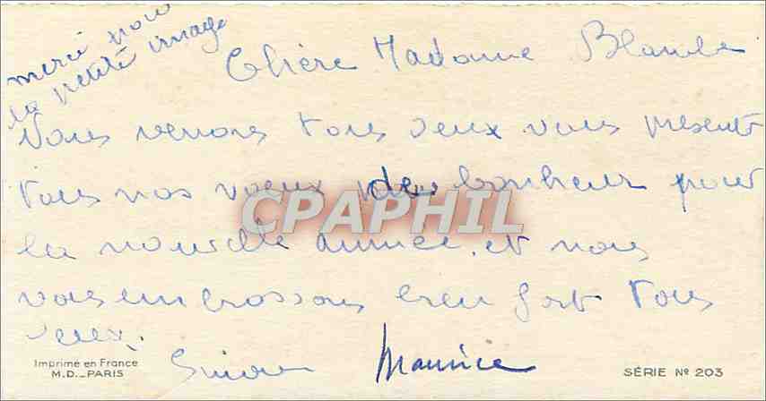 CPA Heureuse Annee  — Rückseite