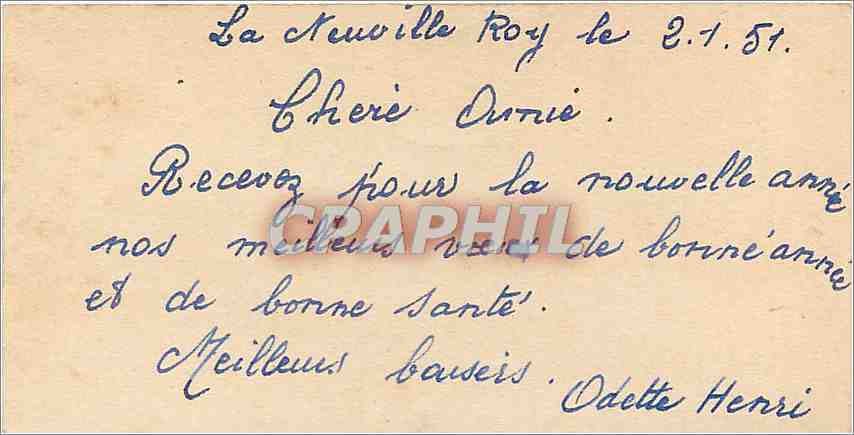CPA Bonne Annee  — Verso