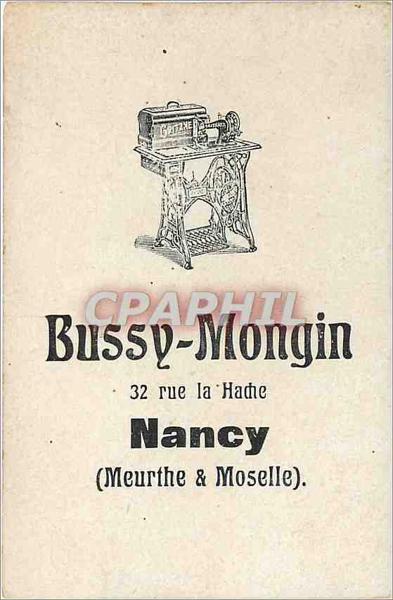 CPA Bussy Mongin rue la Hache Nancy Meurthe Moselle  — Rückseite