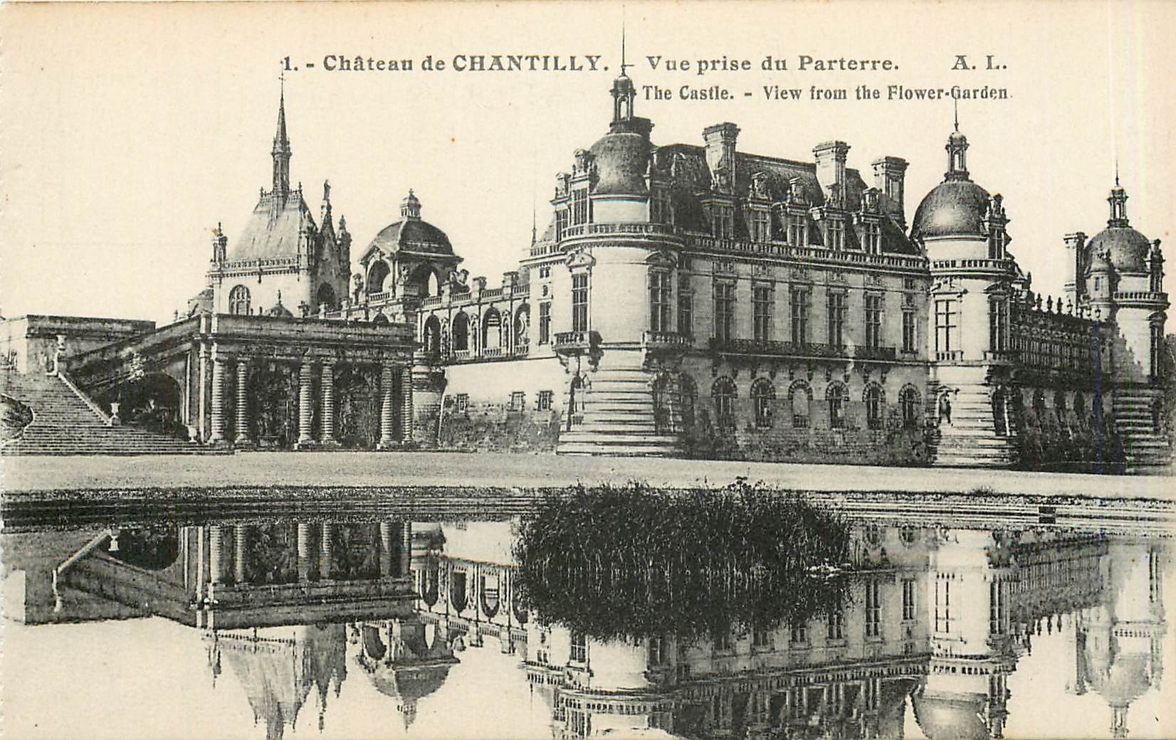 Château de Chantilly — Vue prise du Parterre — A. L.