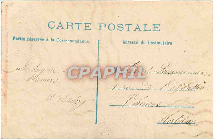 CPA Environs de Mamers Neufchatel Ruines de l'Abbaye de Perseigne  — Rückseite