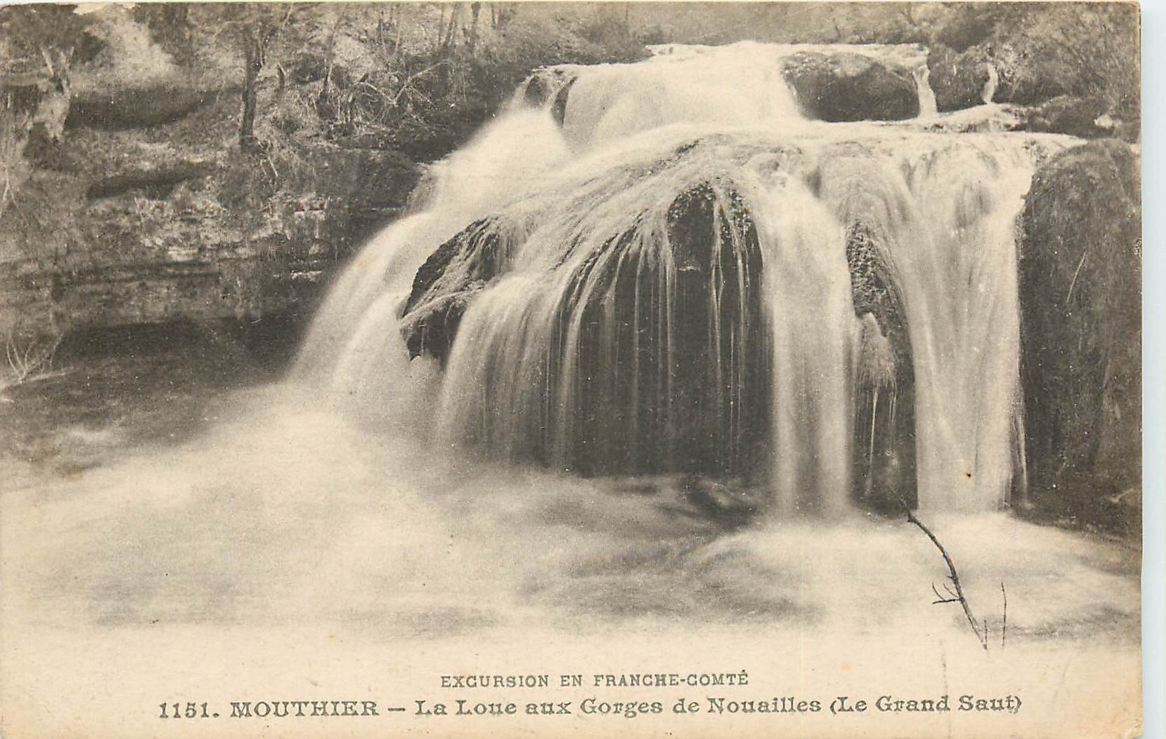 CPA Excursion en Franche Comte Mouthier La Loue aux Gorges de Novailles Le Grand Saut 