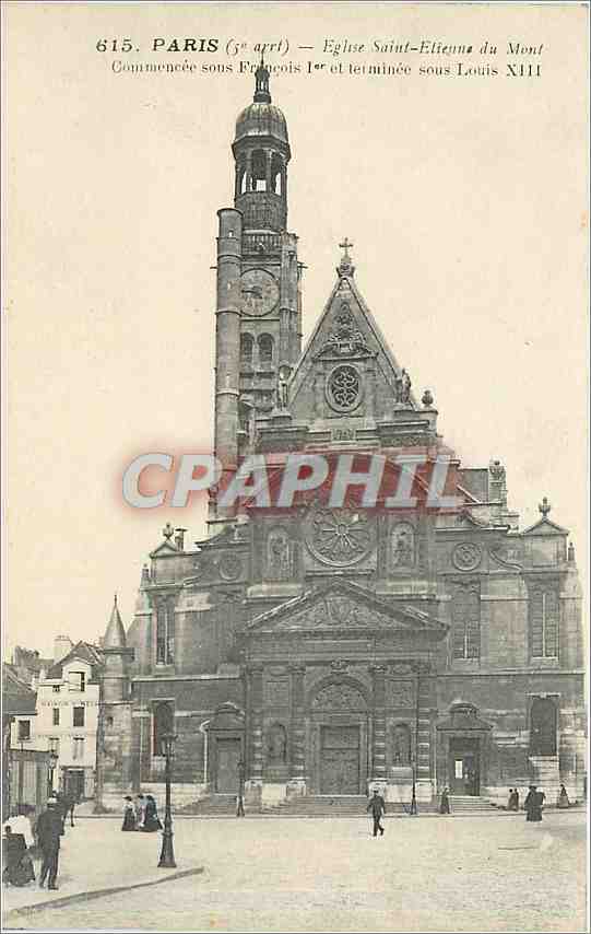 CPA Paris Eglise Saint Etienne du Mont Commenee sous Francois 1er terminee sous Louis XIII 