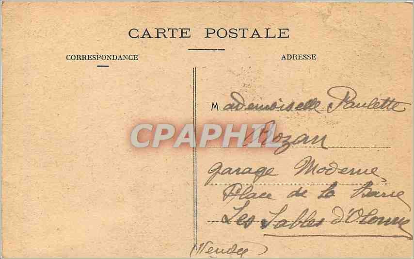 CPA La Cueillette Printaniere Femme — Rückseite