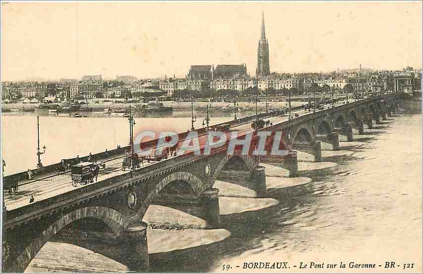 CPA Bordeaux Le Pont sur la Garonne 