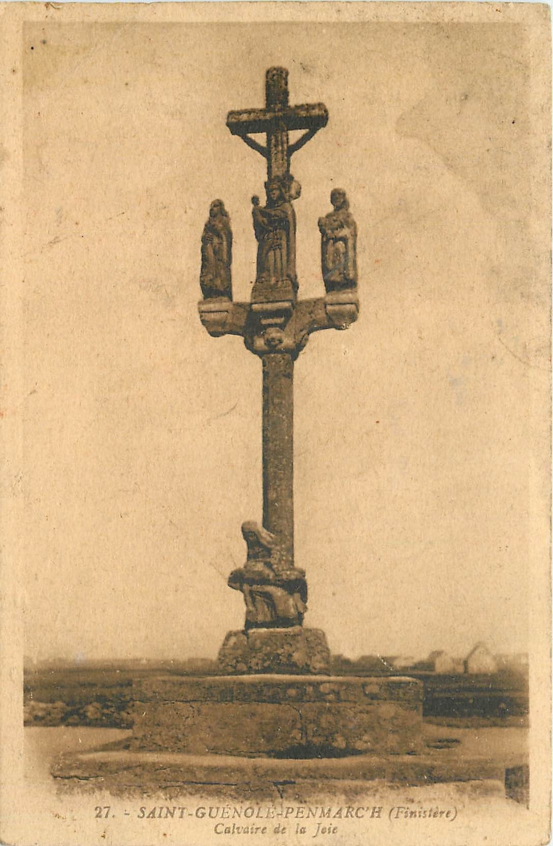 CPA Saint Guenole Penmarch Finistere Calvaire de la Joie 