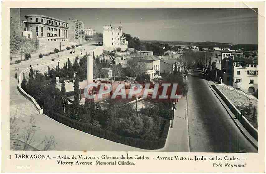 CPA Tarragona Avenue Victorie Jardin de los Caidos 