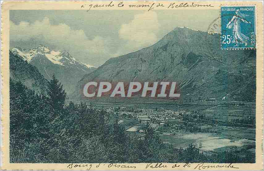 Bourg-d'Oisans - Vallée de la Romanche — Vue générale, à gauche le massif de Belledonne — Éditeur : Dauphiné-Paysages