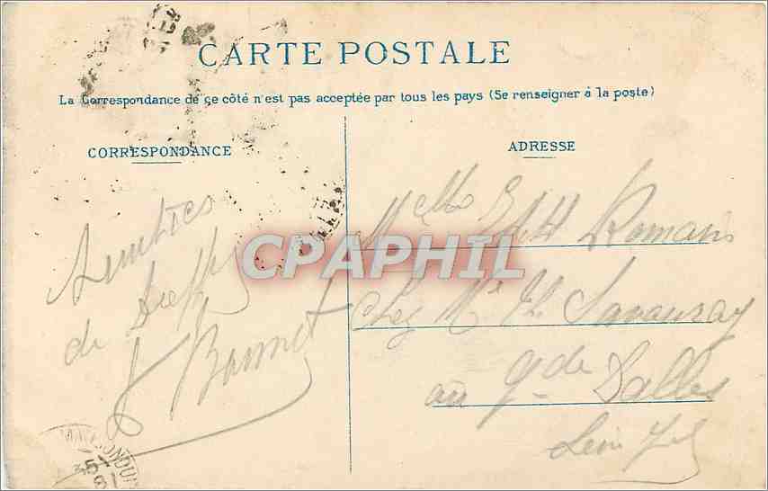 CPA Environs de Dieppe Les Ruines du Chateau d'Arques  — Rückseite