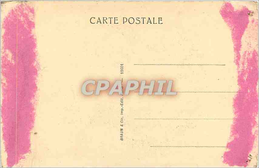 Mona Lisa — Musée du Louvre — Braun & Cie, Imp.-Édit. Paris — Verso