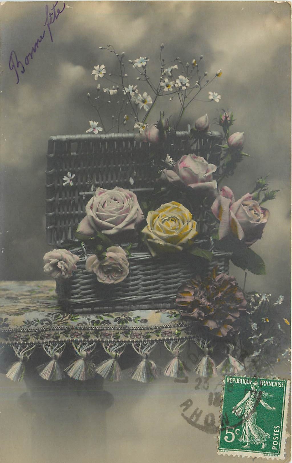 CPA Bonne Fete Fleurs