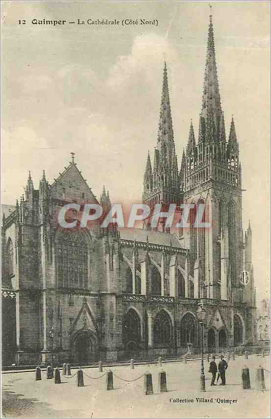 CPA Quimper La Cathedrale Cote Nord 