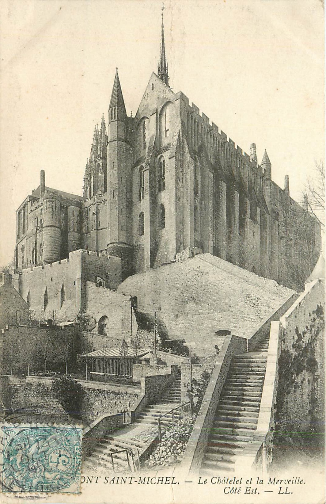 CPA Mont Saint Michel Le Chatelet et la Merveille Cote Est 