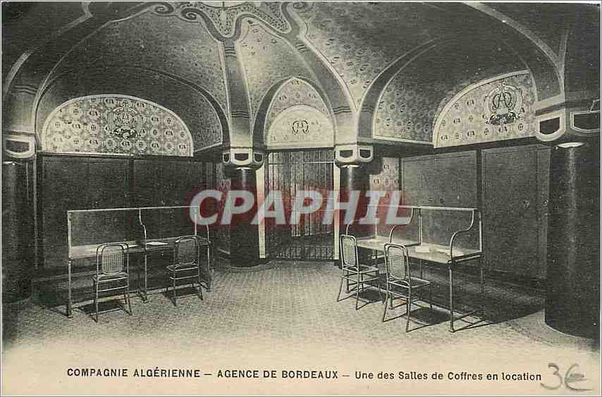 CPA Compagnie Algerienne Argence de Bordeaux Une des Salles de Coffres en location 