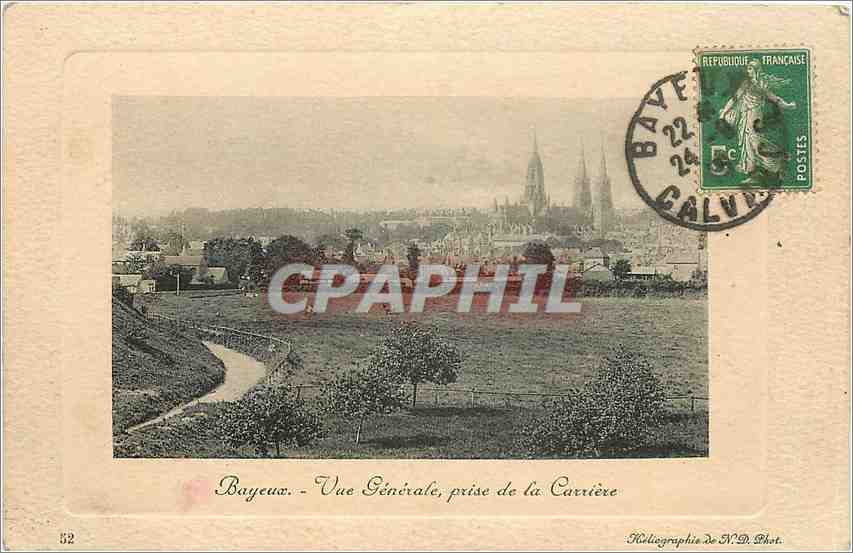 Bayeux - Vue Générale, prise de la Carrière — Héliographie de N.D. Phot.