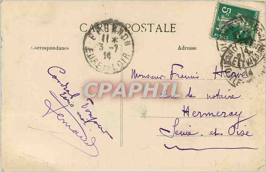 CPA Cote d'Emeraude Les Bords de la Rance Le Chene Vert  — Rückseite
