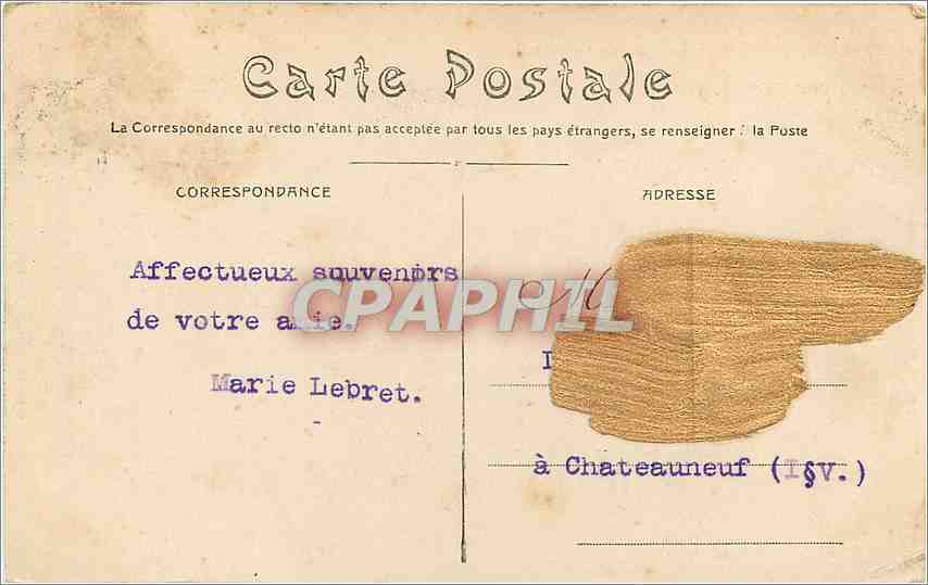 CPA Pont Aven Les Bords de l'Aven  — Rückseite
